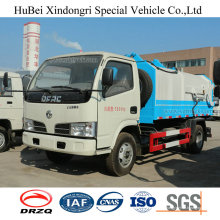 5cbm Dongfeng Euro 4 carga lateral semiautomatizada carga trasera camión compactador de basura